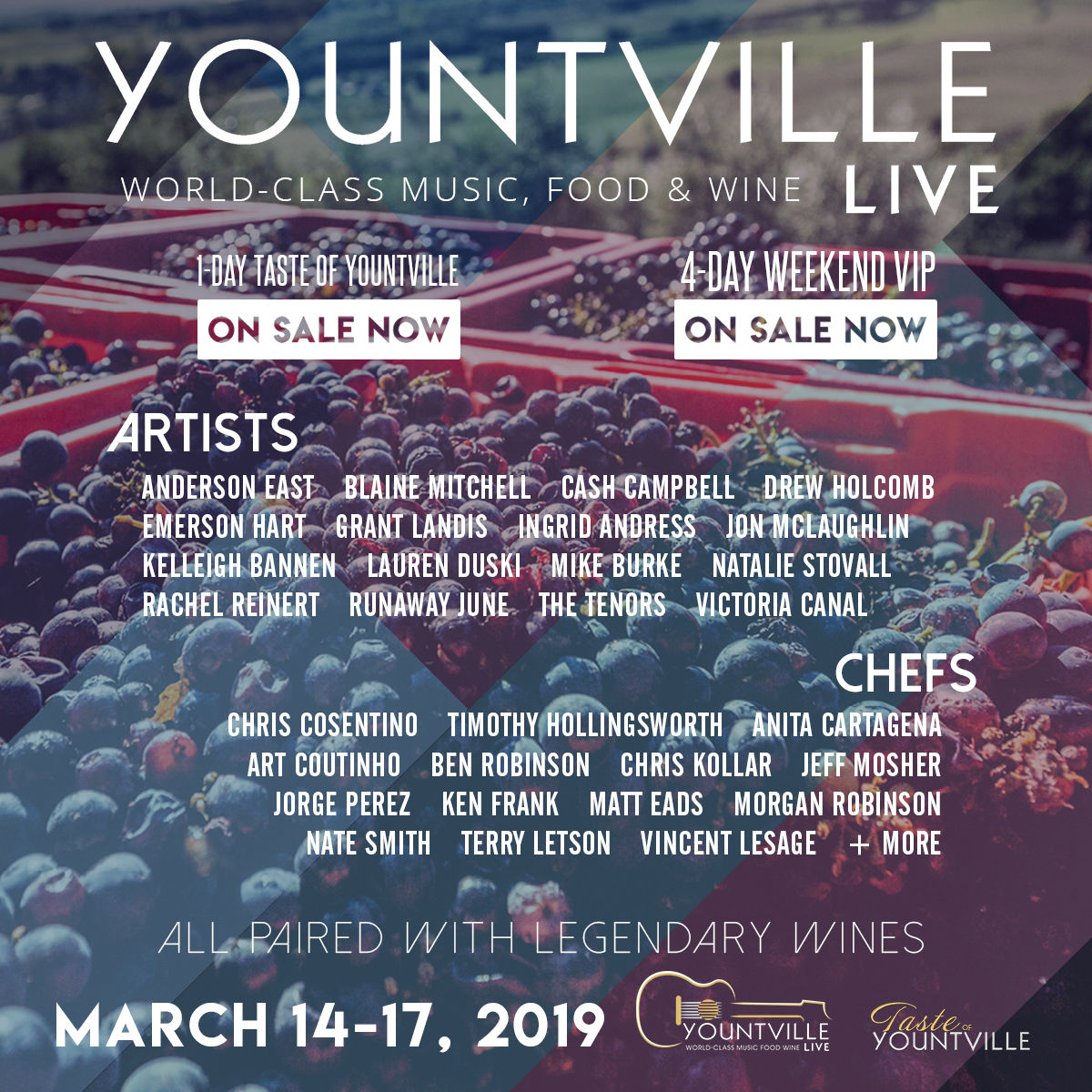 Yountville Live Lineup
